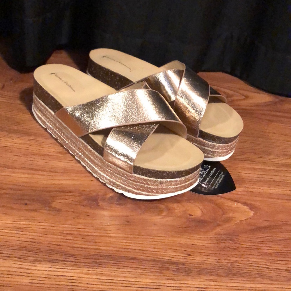 Rose gold platforms